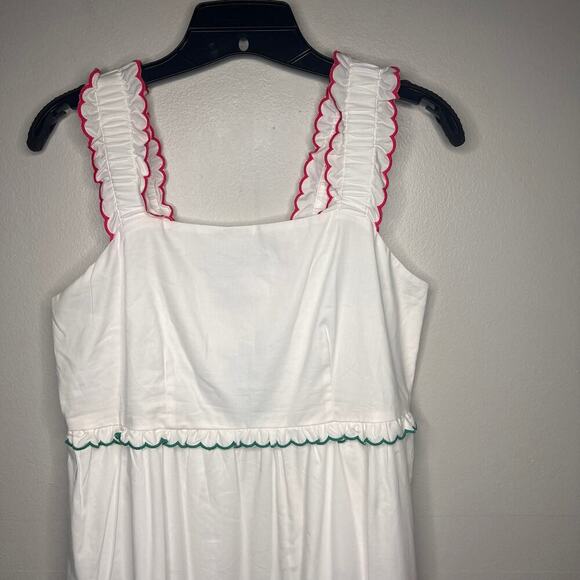 NWT Ann Taylor LOFT Cottage Rainbow Ruffle Strappy Tiered Maxi Dress Size SP - Picture 3 of 10